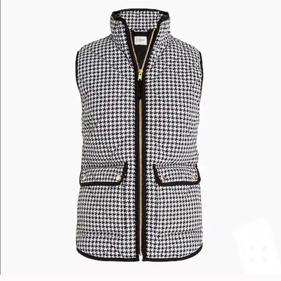 J. Crew Jackets & Blazers - J.Crew Women's Houndstooth Puffer Vest